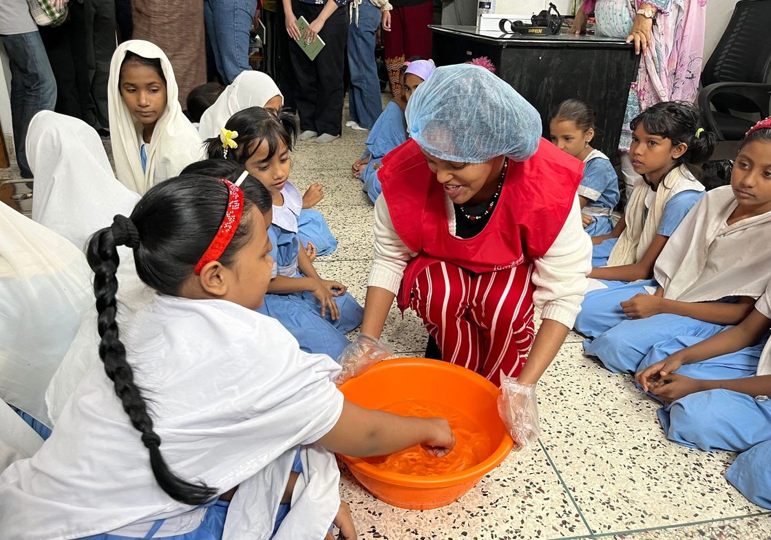 student and children