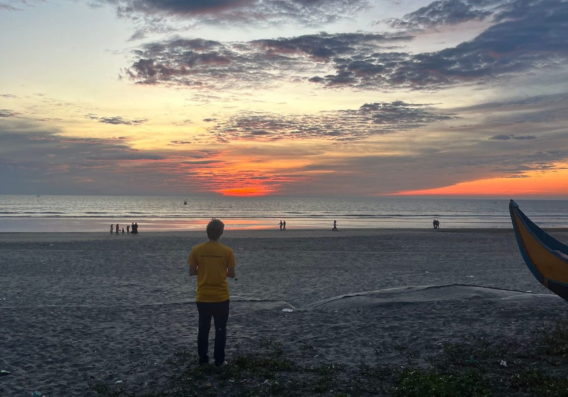 sunset at the beach