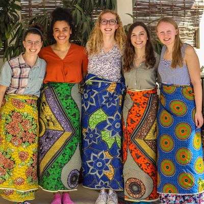 Students Wearing Colorful Skirts, Senegal
