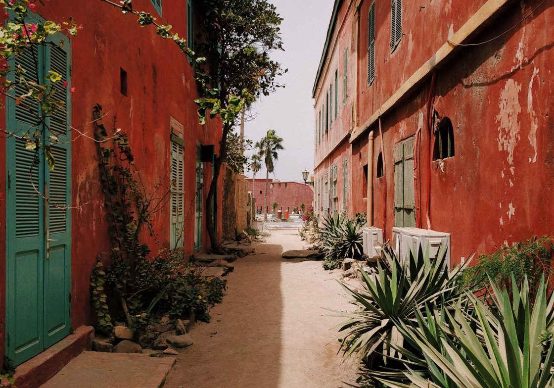 Red Buildings and Alley, Senegal