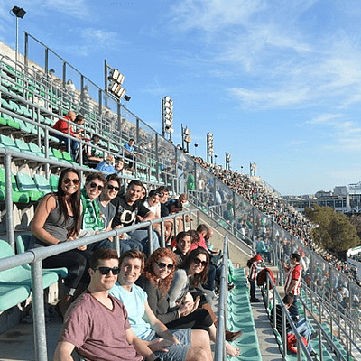 Students at the Real Betis Soccer Game