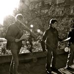 Jeremy, Joss and Pierre reading Shakespeare in the Middle Temple garden