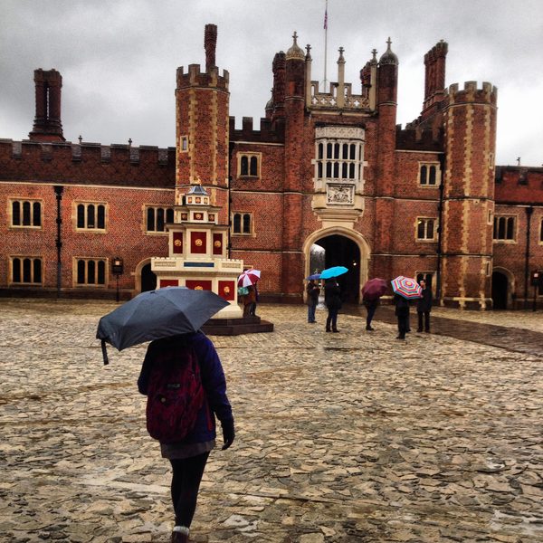 Umbrellas at Hampton Court Palace