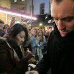 Jude Law Signing Autographs After Henry V Performance