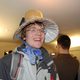Adam flaunts stylish hat from Bath Fashion Museum.