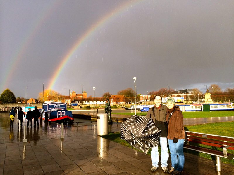 Juliane, Pierre, and the Double Rainbow