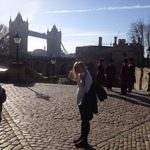 Artsy and/or candid photo of Maddy at the Tower of London.