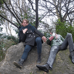 Oscar and Devon doing an Oscar Wilde Impersonation.