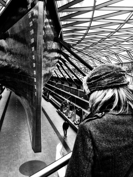 Student at Cutty Sark in Grenwich
