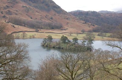 Hiking - A small island in a lake