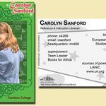 Carolyn Sanford's trading card, 2005-2006