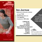 Iris Jastram's trading card, 2006-2007