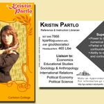 Kristin Partlo's trading card, 2006-2007