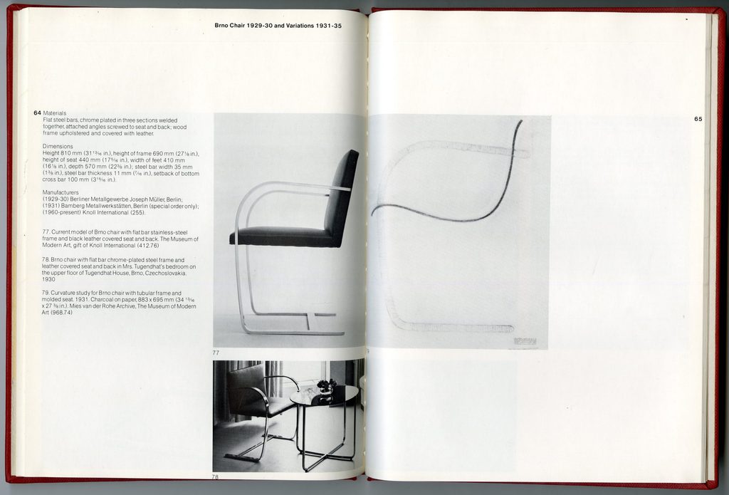 from Ludvig Mies van der Rohe; Furniture and Gurniture Drawings from the Design Collection and the Mies van der Rohe Archive, MOMA, New York City, 1977, by Ludwig Glaeser