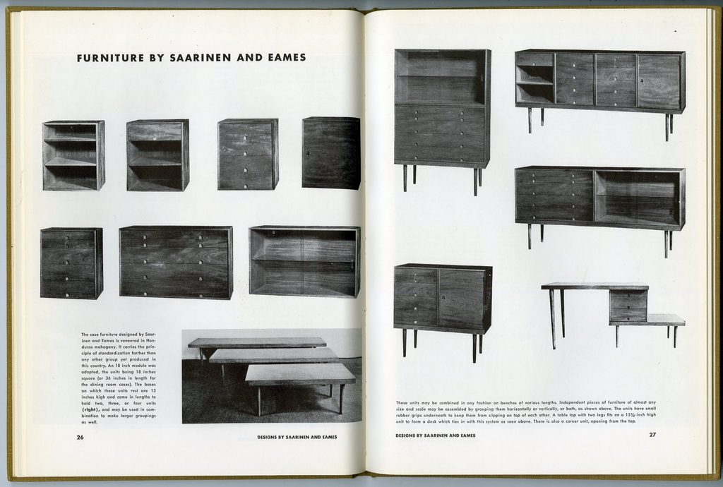 from Ogranic Design in Home Furnishings, MOMA, New York City, 1941, by Eliot F. Noyes