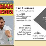 Eric Hinsdale's trading card, 2007-2009