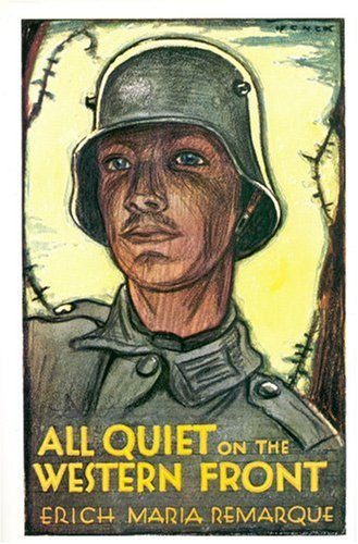 The cover for the first American edition of All quiet on the western front