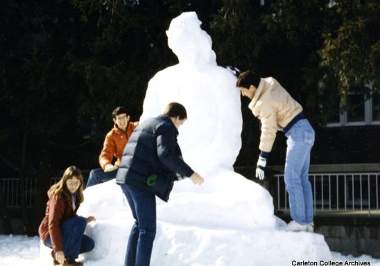 Buddha snow sculpture, 1983.