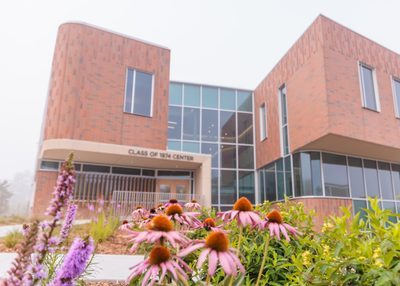 Southwest entrance to the Class of 1974 center