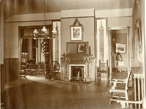 An example of the fireplaces throughout campus during the 1890s