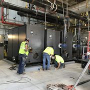 Three new boilers installed in Facilities on July 8, 2020