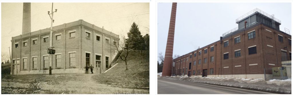 The original steam plant next to the current plant