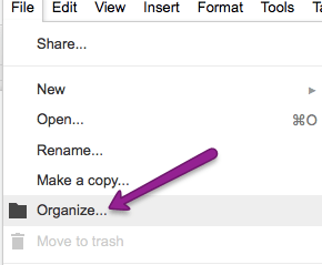 Google Drive - Organize File