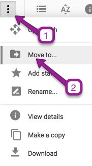 Google Drive - Move To