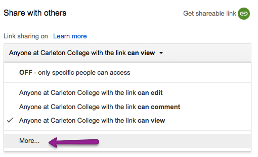 Google Drive - Shareable Link