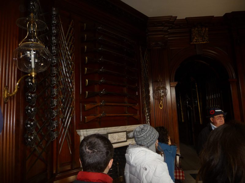 Students in front of Ornate Rifle Cabinet, Washington, D.C.