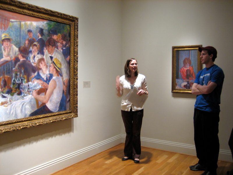Students Admiring Renoir Painting