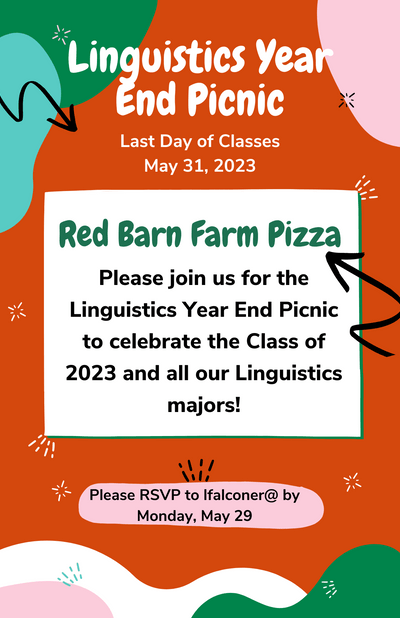 Linguistics year end picnic poster