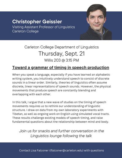 Christopher Geissler talk poster