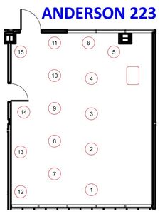 Anderson 223 Seating Assignment Layout