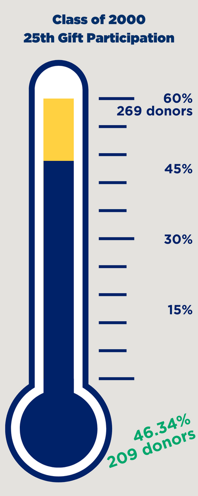 temperature gauge graphic showing Giving participation