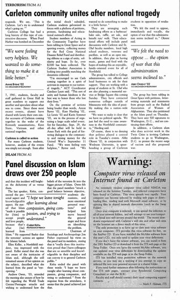 Reaction to September 11, 2001 (page 2 of 3)