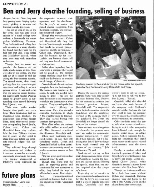 Ben and Jerry Convocation (page 2 of 2)
