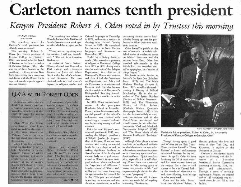 New president announced (page 1 of 2)
