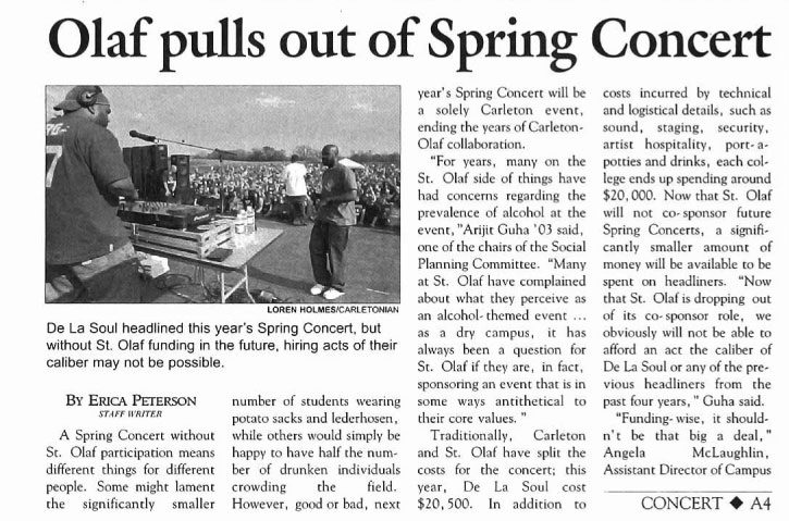 Olaf out of spring concert (page 1 of 2)
