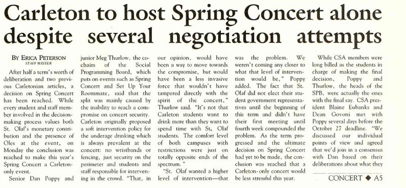 Spring Concert without St. Olaf (page 1 of 2)