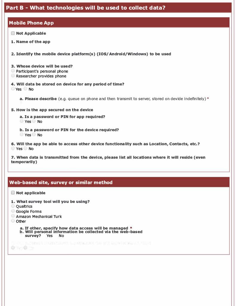 Sample Application Form – Institutional Review Board (IRB) – Carleton ...