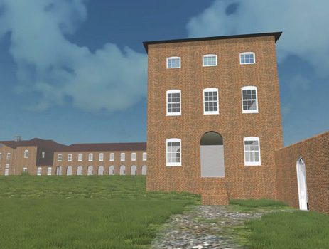 Digital 3D model of the 1777 Gressenhall House of Industry produced by the authors and their student collaborators and rendered in Unity 3D.