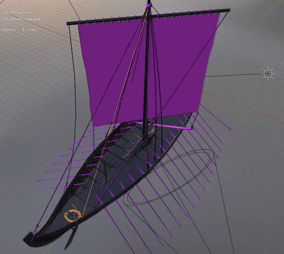 digital image of a longship