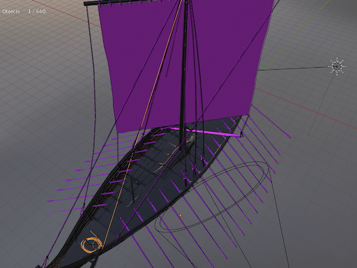 digital rendering of a longship