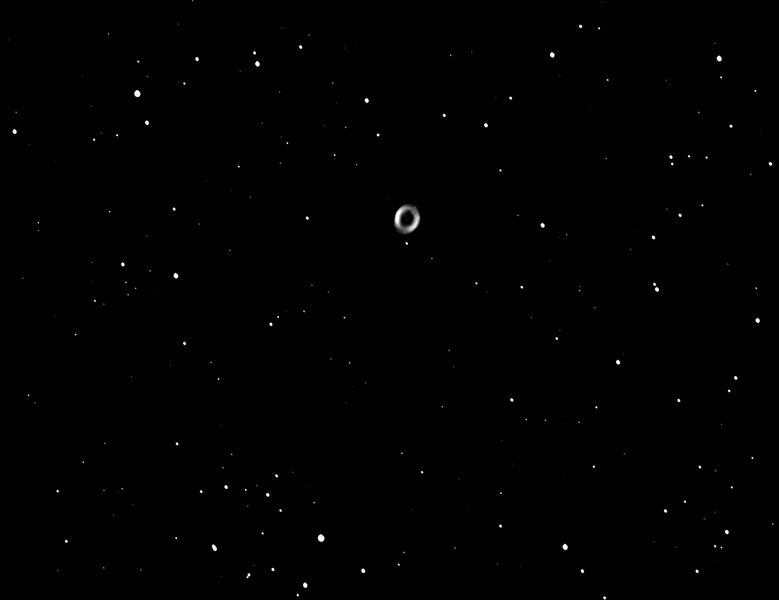 Ring Nebula M57 B&W