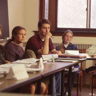 Classroom discussion in Prof. Sipfle's class