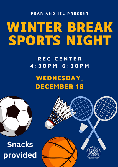 Winter Break Sports Night Poster