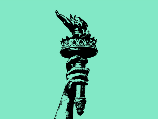 Illustration of Statue of Liberty torch