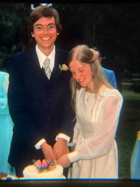 Jim and Christine Bonhivert married the day after Christine graduated from Carleton.