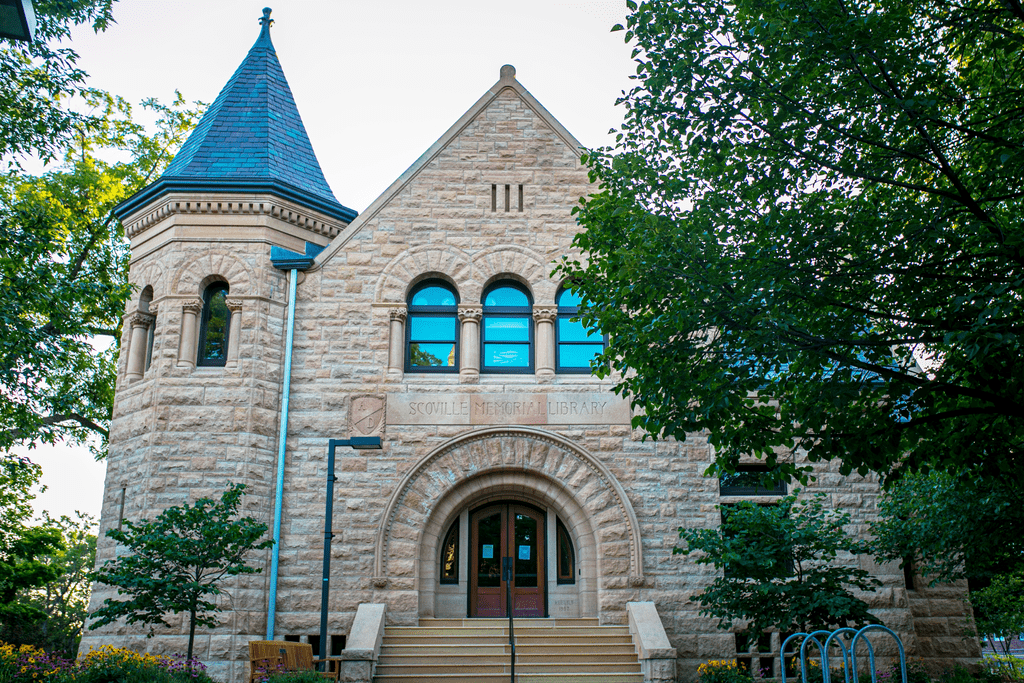 Photo of Scoville front doors.